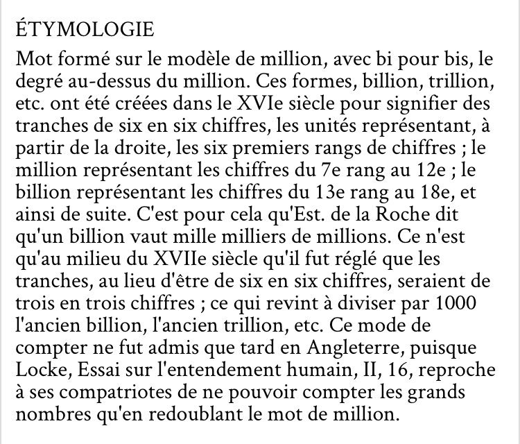 "Billion est un anglicisme, on dit milliard en bon français" ...FAUX!