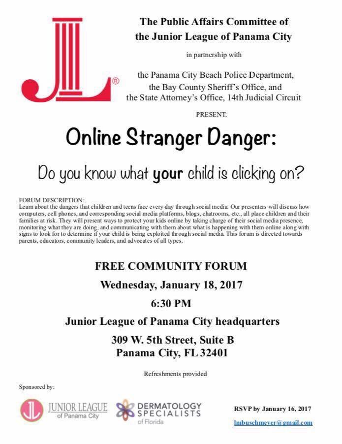 JLPanamaCity's tweet photo. Tonight is the free community forum on the dangers of social media for children and teens. All are welcome to attend! https://t.co/B2RmRrrSxg