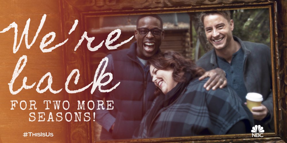 NBCThisisUs's tweet photo. We're excited to announce that The Big Three will be back for Seasons 2 and 3! #ThisIsUs #NBCUTCA #TCA17 https://t.co/wRGjL1z11u