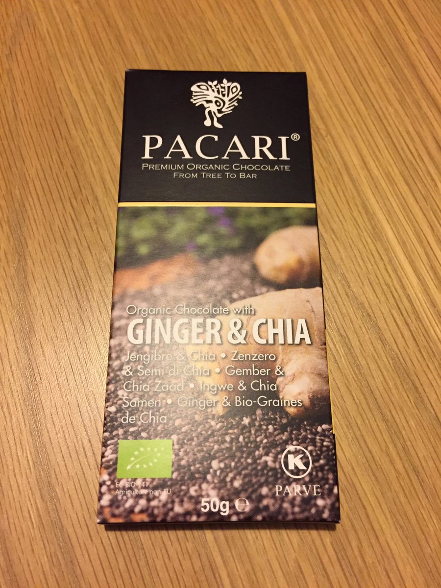 Very excited to be trying the new @PacariUK #ginger&amp;chia #fromtreetobar #sociallyresponsible #organic