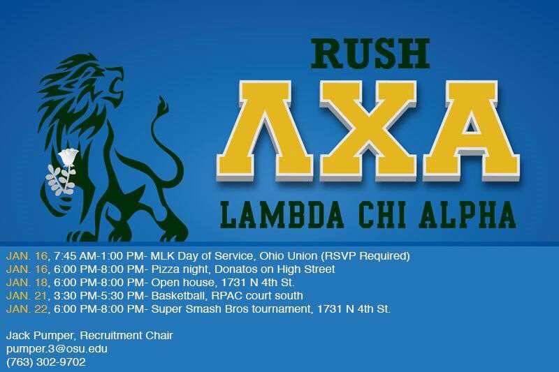 Stop by our open house tonight and meet some of the brothers.