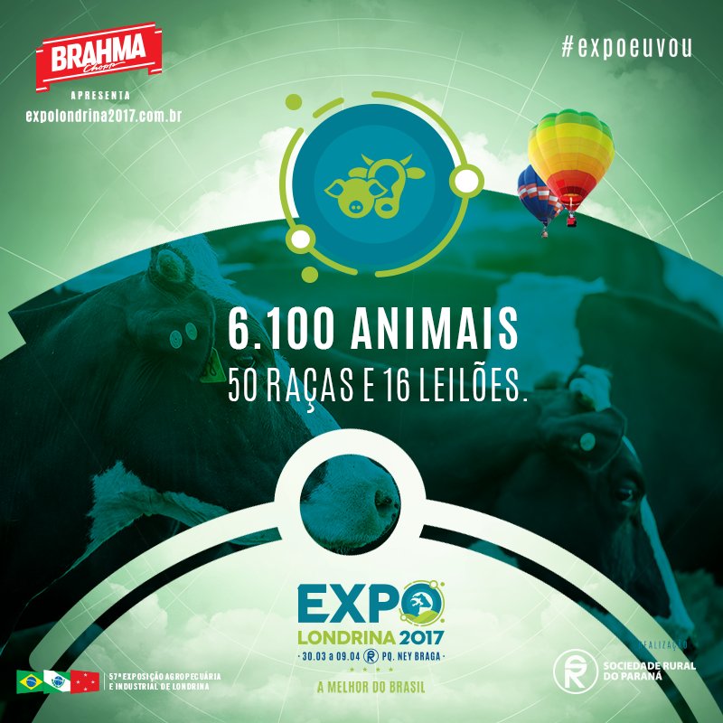 expolondrina's tweet photo. A Expo Londrina é sempre referência em excelência genética animal nos leilões e julgamentos. 🐄 🐄 🐃
Quem gosta, não fica de fora! 
#ExpoEuVou https://t.co/Ldk9IROK08
