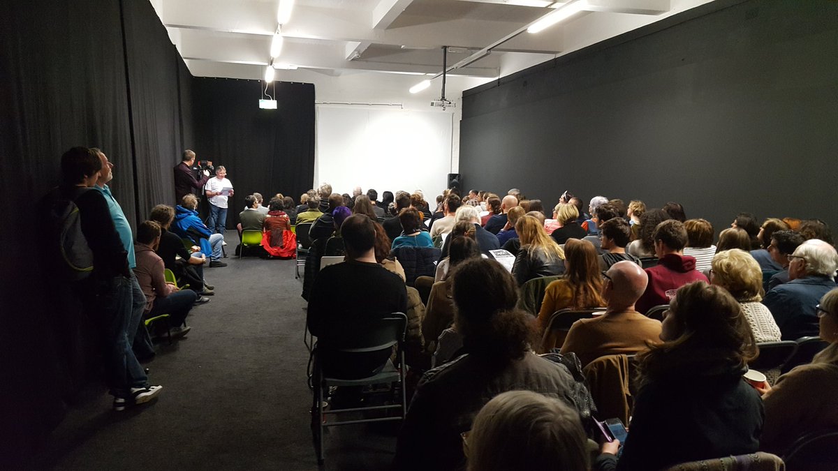 PPR_Org's tweet photo. Well said @KenLoachSixteen Well delivered by our Flair &amp; well received by a packed hall @goldenthreadg for I Daniel Blake https://t.co/CNlEg0aDL6