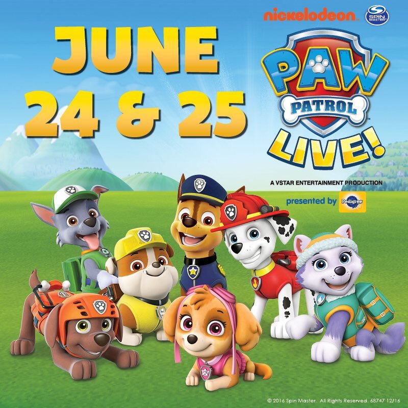 Dr. Phillips Center on Twitter: "PAW Patrol on a roll with the first-ever live tour, coming to #Orlando June 24 & 25. On sale PawPatrol https://t.co/7Ln9jwKnyY https://t.co/S27L8xlLoG" / Twitter