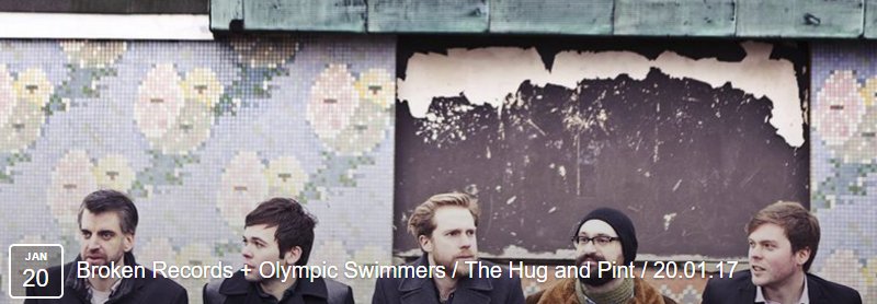Two <a href="/avalanche_edin/">Avalanche Records</a> favourites <a href="/broken_records/">broken_records</a> + <a href="/OlympicSwimmers/">Olympic Swimmers</a> playing together on Friday at <a href="/thehugandpint/">The Hug and Pint</a>
facebook.com/events/1788446…