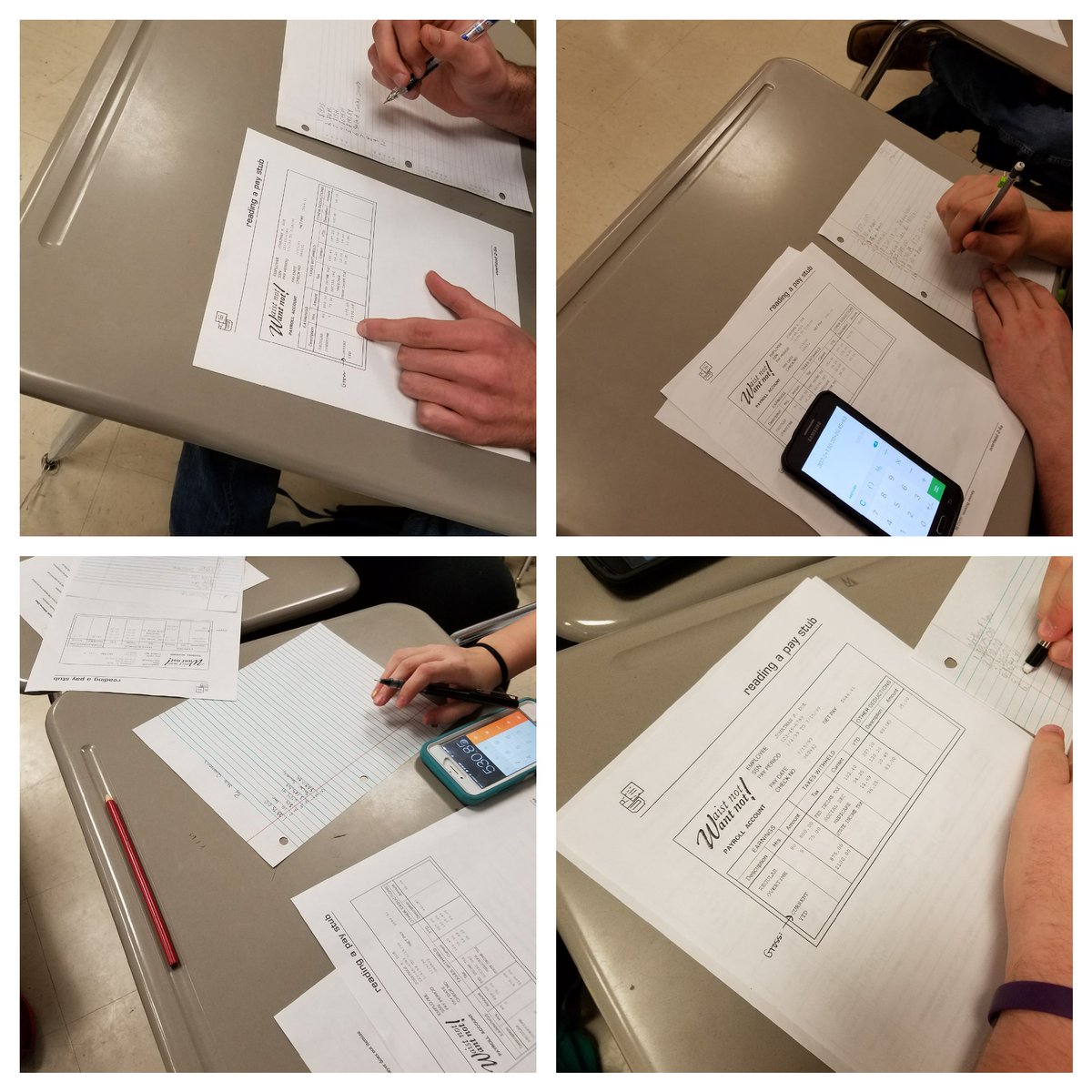 trgoodwin14's tweet photo. Learning about pay stubs, income, taxes, and other deductions, so glad I can teach these kids some real world applications 😁 @ctate02 https://t.co/3d4jtDlahH