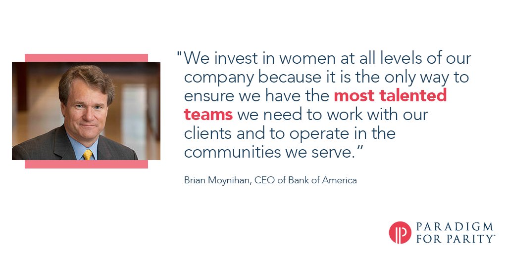 p4parity's tweet photo. Brian Moynihan, CEO of @BankofAmerica, on why he believes investing in diverse talent is imporant. #CloseTheGenderGap https://t.co/ZpYr7FG8KQ