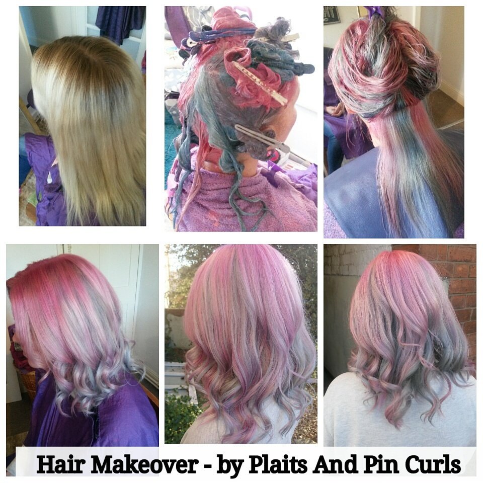 #HAIRHOUR i hope i made it in time! 
#hairtransformation #mermaidhair i used the #pinwheelhair technique but used #zigzag sections to soften