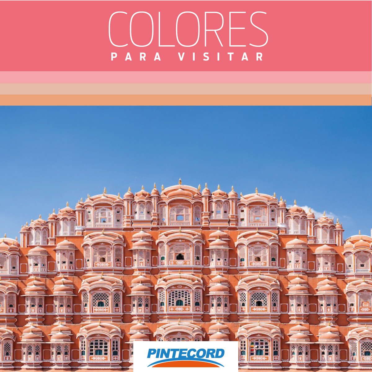 PintecordArg's tweet photo. Jaipur, Rajastán Ciudad Rosa por ser este el color de la hospitalidad en la India. #SentíElColor Vení a Pintecord. https://t.co/9seMXElwIn https://t.co/xCNDLjGrX6