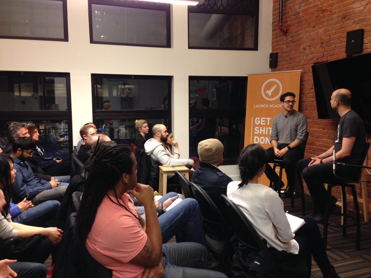 launchacademyhq's tweet photo. "We need to get people to take on those big ideas, what seems crazy today will be feasible tomorrow" @miluntesovic #LaunchTalks #startuplife https://t.co/yQXZygiMiv