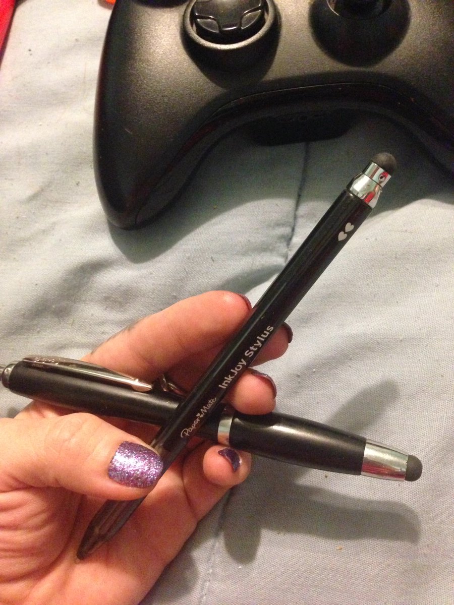 NomadicMelody's tweet photo. I have two pens in my house and they both double as a stylus for editing thumbnail photos. 😂 https://t.co/DVR8uv4rbl