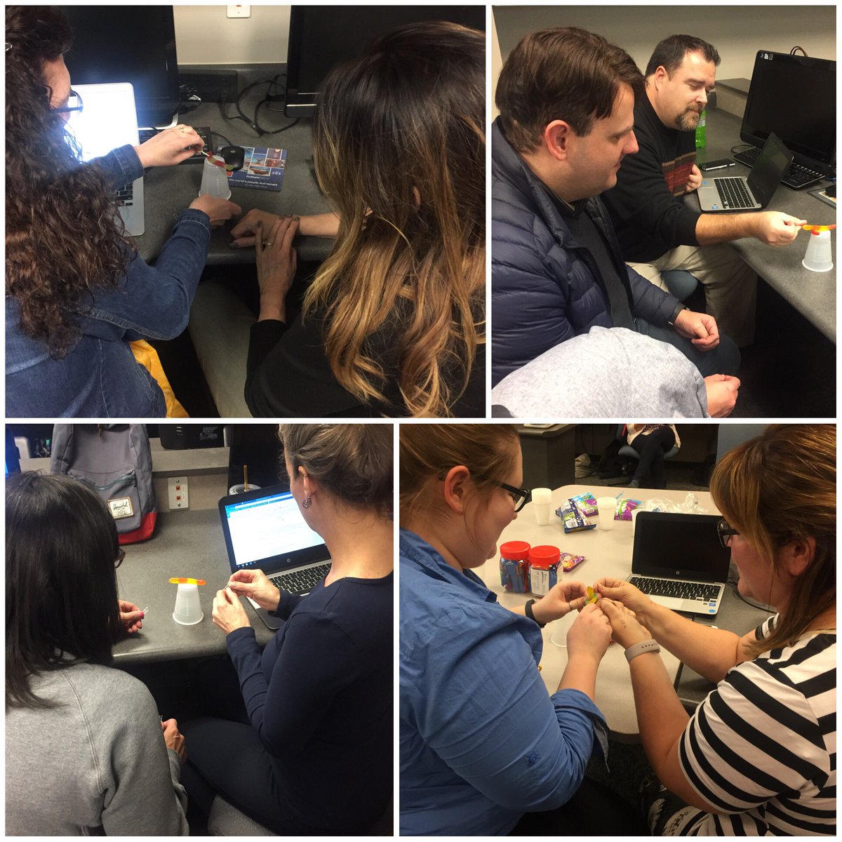 bmgollinger's tweet photo. Another successful night of saving Fred in our Wednesday night #GSDETEP class #contructivism #inquiry #dontlethimdrown @EdTechGSD https://t.co/50BTqMdN4W