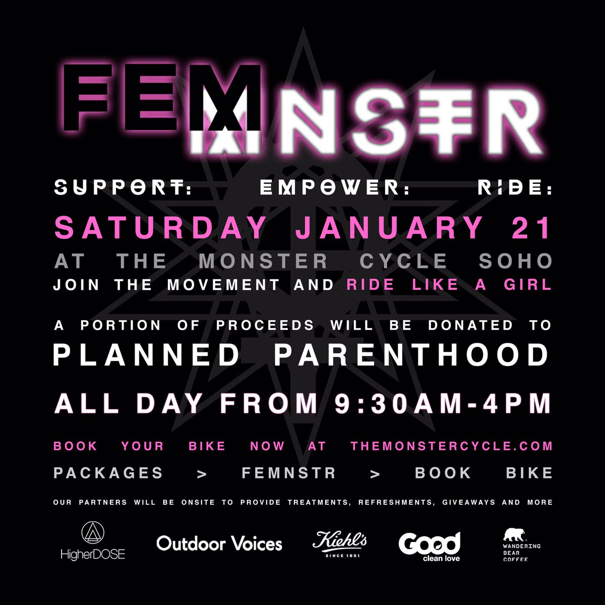 BretteGoldstein's tweet photo. Ride or ride/march in NYC on 1/21‼️I'll be @TheMonsterCycle w/ @evanvoo &amp; the crew for #FeMNSTR to support #PlannedParenthood #ridelikeagirl https://t.co/Mh7DsoLLe6