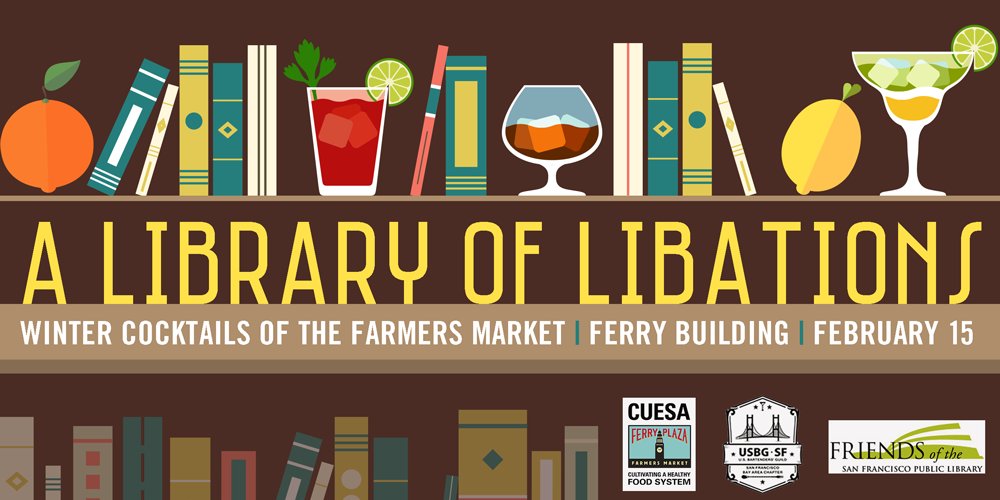 Tradbar's tweet photo. We're IN for @CUESA's 'A Library of Libations' cocktail event (2/15). Tickets are LIVE! https://t.co/hwDqb9p4Y7 #TradGoals #CUESA #USBGSF https://t.co/ewIpxsPTPG