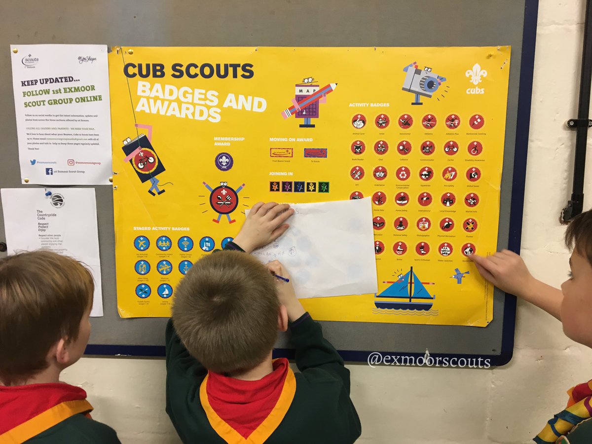 exmoorscouts's tweet photo. Last night, our #Cubs took an active part in #youshape - suggesting badgework, trips and activities for the year ahead! @SomersetScouts https://t.co/CGKme1UI1J