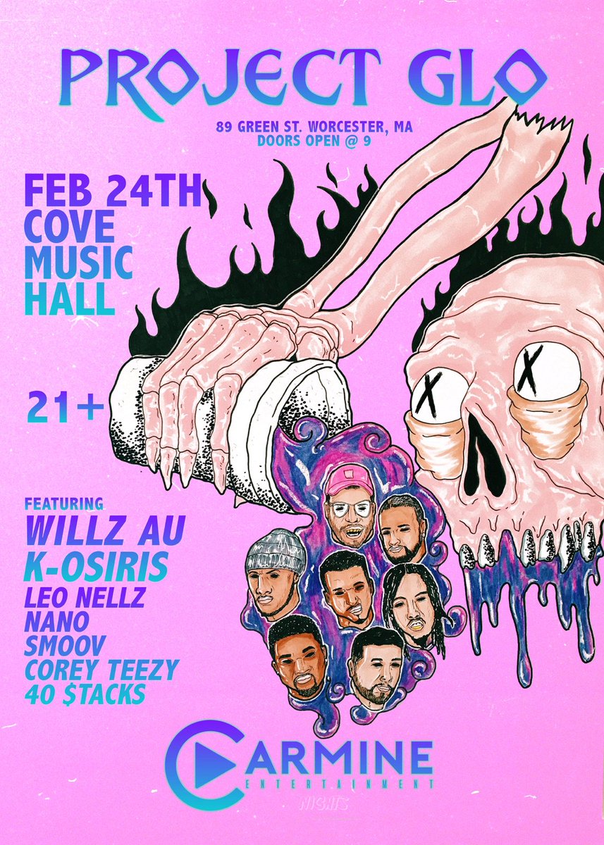 Carmine_Six's tweet photo. #PROJECTGLO Feb. 24th Tickets: https://t.co/U9WbsopUuY https://t.co/M3Vs7eK8I5