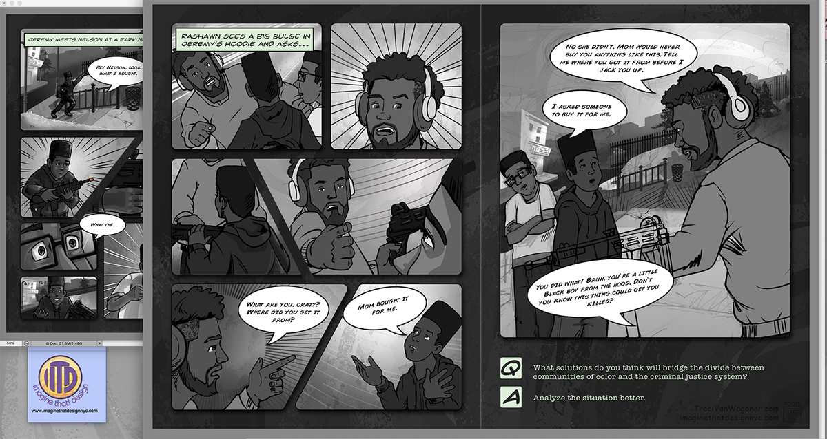 itdnyc's tweet photo. Progress on #RIPRaShawn.
@ronniesidneyii #kidlitart #graphicnovel #illustration https://t.co/6rTaW4HNCM