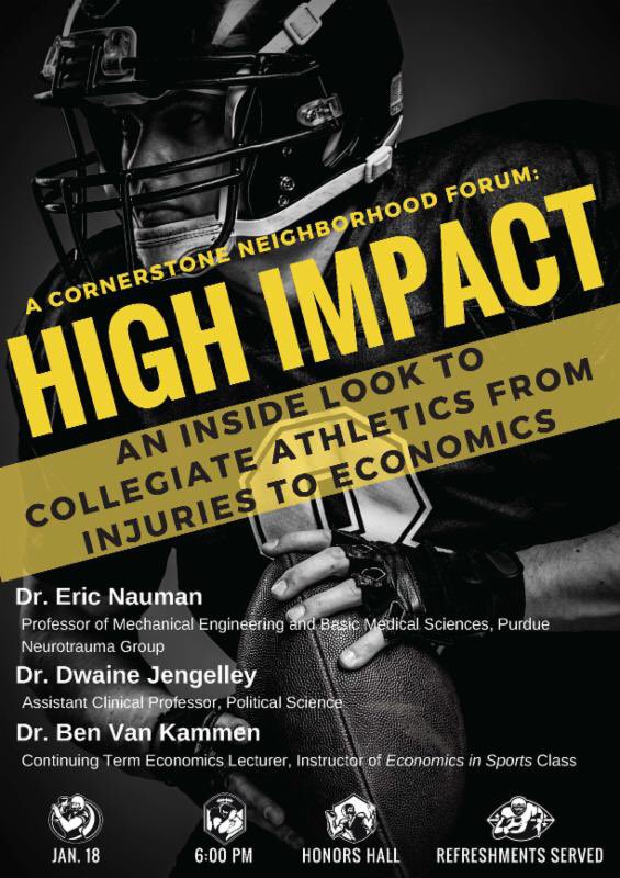 PurdueCOEHP's tweet photo. Come see Dr. Nauman speak in the Honors Hall tonight at 6! https://t.co/2mRTuImcea