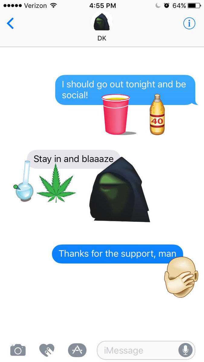 EmojiFame's tweet photo. Introducing our new Dark Kermit sticker! He’ll help you make “great” decisions #DarkKermit #weed #emoji https://t.co/jTSjZrMnUI