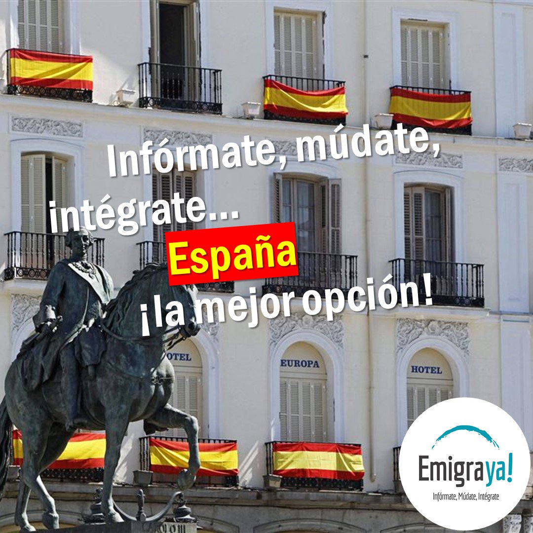 Emigra_ya's tweet photo. ESPAÑA país de ventajas para emigrantes latinoamericanos #estudiantes #emprendedores #inversionistas #venezuela #europa #EmigraYa https://t.co/VHE53gSVId