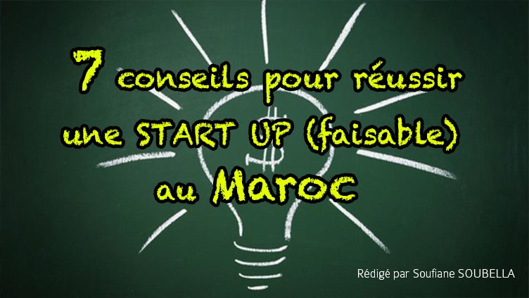 ssoubella's tweet image. 7 conseils pour réussir une START UP (faisable) au Maroc.
#moroccantech #startup #maroc #jeune #entrepreneur
itexperiencesblog.org/index.php/comp…