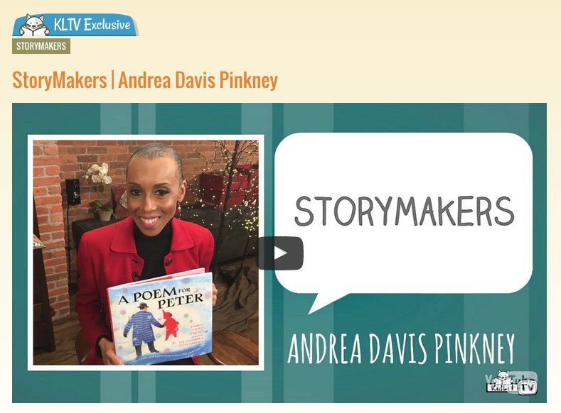 penguinkids's tweet photo. Watch @AndreaDavisPink's awesome interview with @KidLitTV_NYC. #APoemForPeter #EzraJackKeats https://t.co/RBP6cNrxqp https://t.co/ISCZuXJe2V