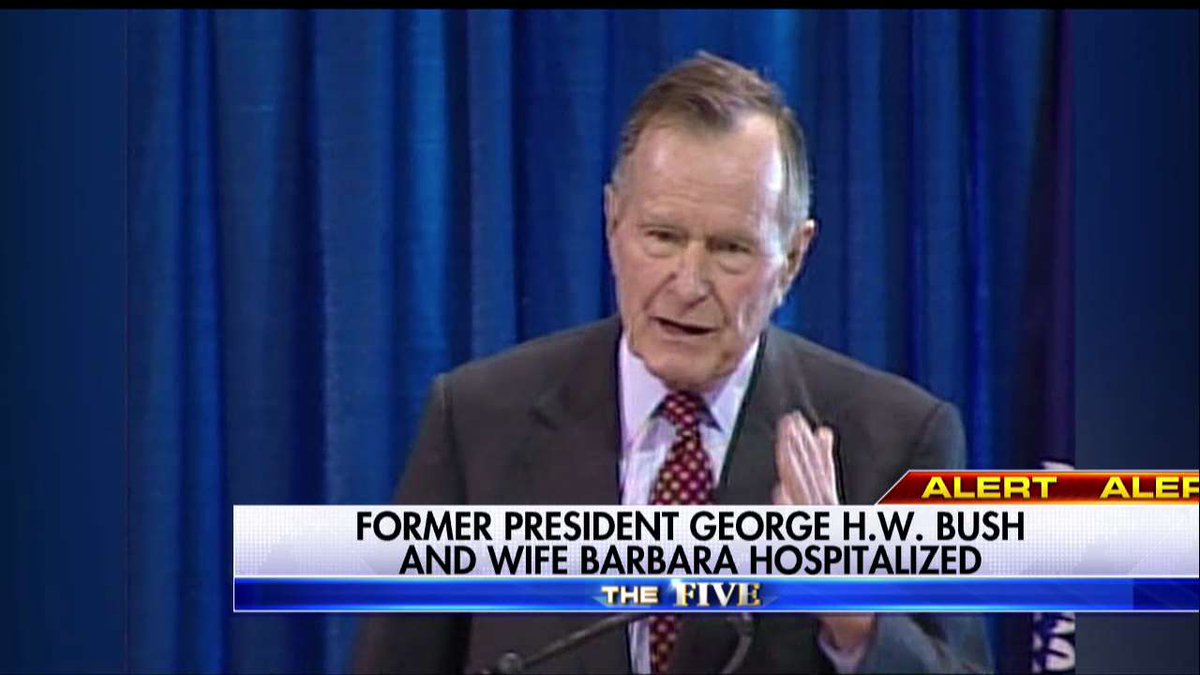 FoxNews's tweet photo. Former President George H.W. Bush and wife Barbara hospitalized. https://t.co/eIpcM64Ynh #TheFive https://t.co/qeXjQGIdFk