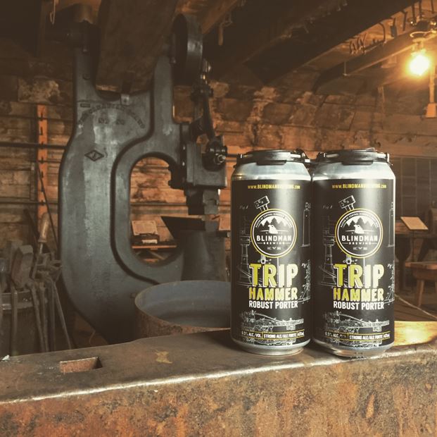 maureenmackenzi's tweet photo. #TRIPHAMMER Robust Porter from @blindmanbrewery  Pictured and named after Lacombe's Blacksmith Shop! @LacombeTourism https://t.co/k8RfORv2zl