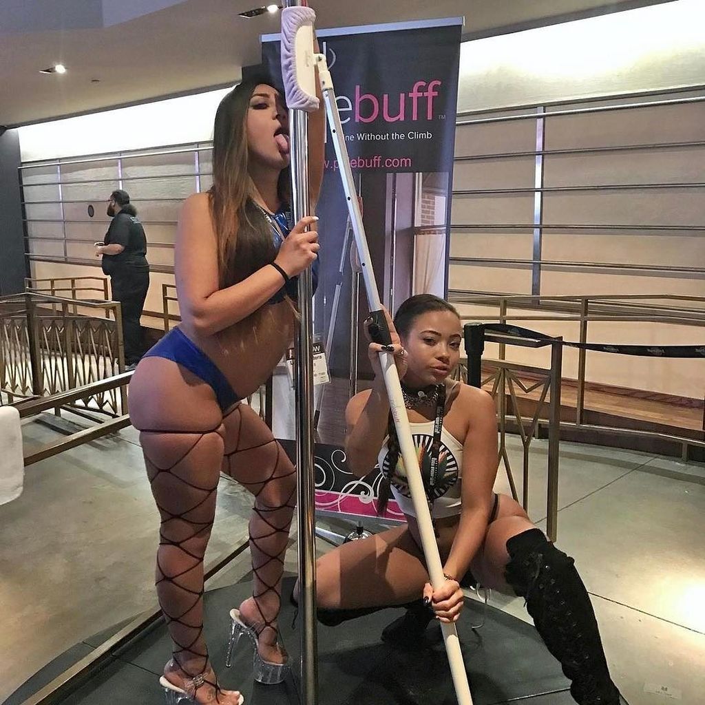 Polebuff's tweet photo. #AVN is happening and it's kinda insane!  Thanks to the lovelies from #societyfifteen for … https://t.co/7u5wVlgZrw https://t.co/fkLVAOhsMm
