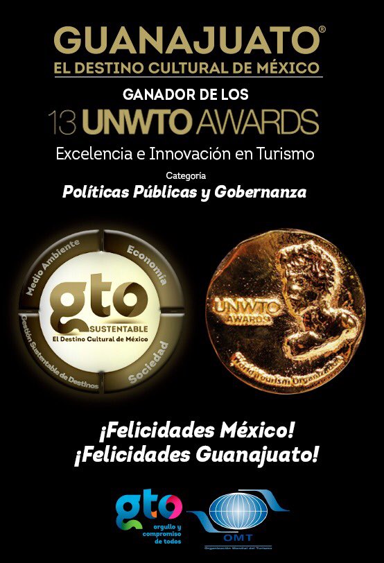 PaolaYasbeth's tweet photo. @Guanajuato Ganador de #UNWTOAwards #OMT por su Excelencia e Innovación en Turismo. #Fiturblogger https://t.co/zBvc1WIuzm