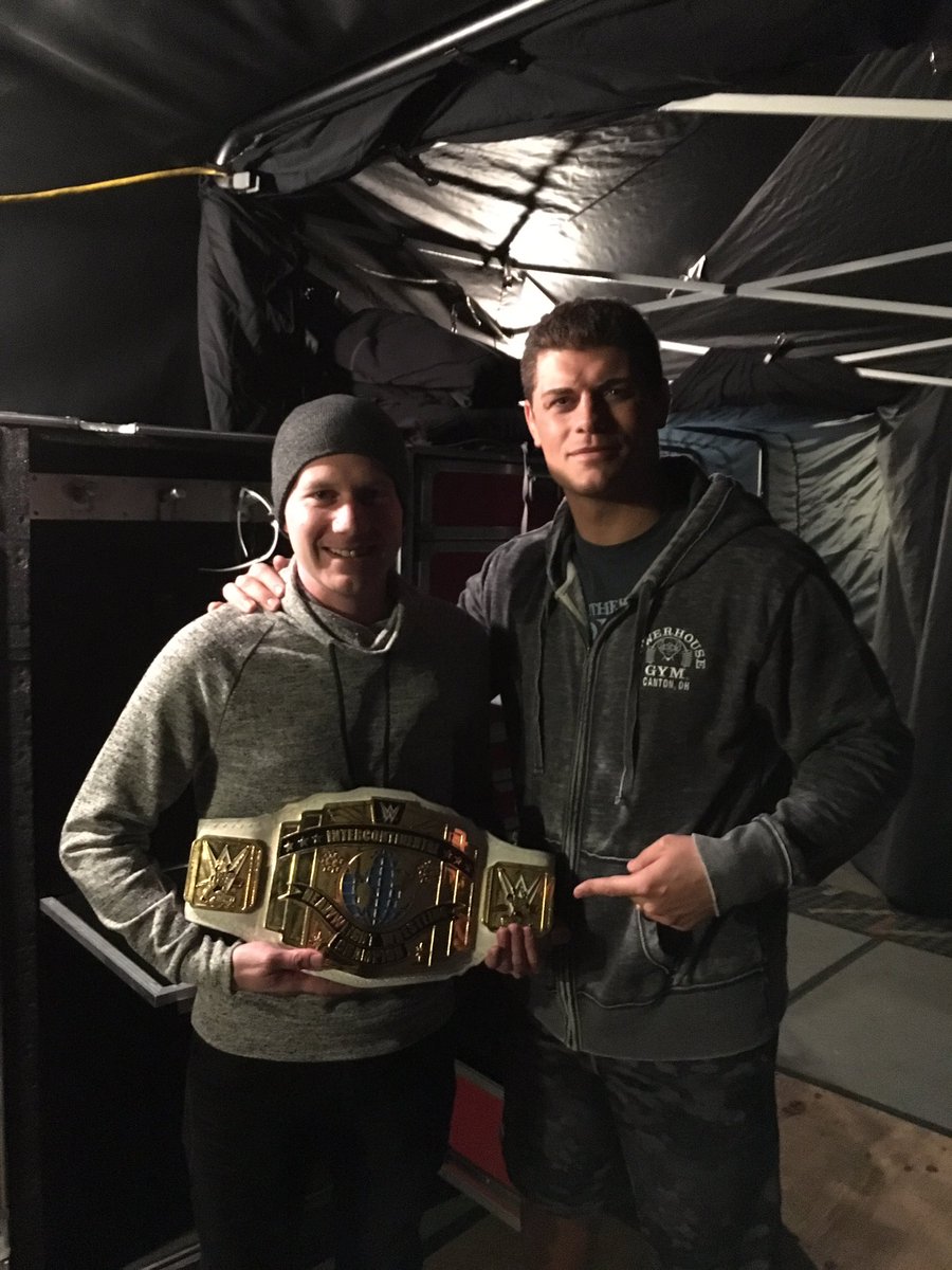 1 yr ago today met <a href="/CodyRhodes/">Cody Rhodes</a>. Brain  cancer, given less than year to live. Amazing to be alive but still fighting.