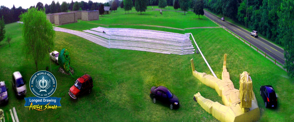 LatroArt's tweet photo. Worlds largest sculpture gave birth to longest drawing in the world!
https://t.co/nEsOJqipAk
#artistsingh #longestdrawing #art #painting https://t.co/jnfdsBV2Pn