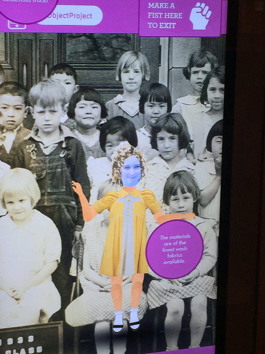 amhistorymuseum's tweet photo. #MuseumSelfie Day wouldn't be complete without a pic taken in our "magic mirrors." Try on fashions of the past in our #ObjectProject space. https://t.co/o9a8eHJJp5