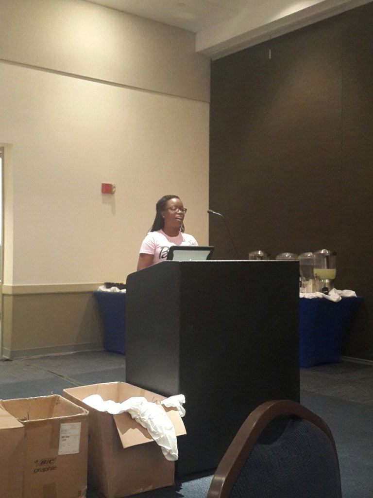 DMGATL16's tweet photo. @album88atlanta GM Stephanie Bivins speaking at the #dmgapplaunch #gsu #digitalmedia #georgiastateuniversity https://t.co/r3e6aYpusS