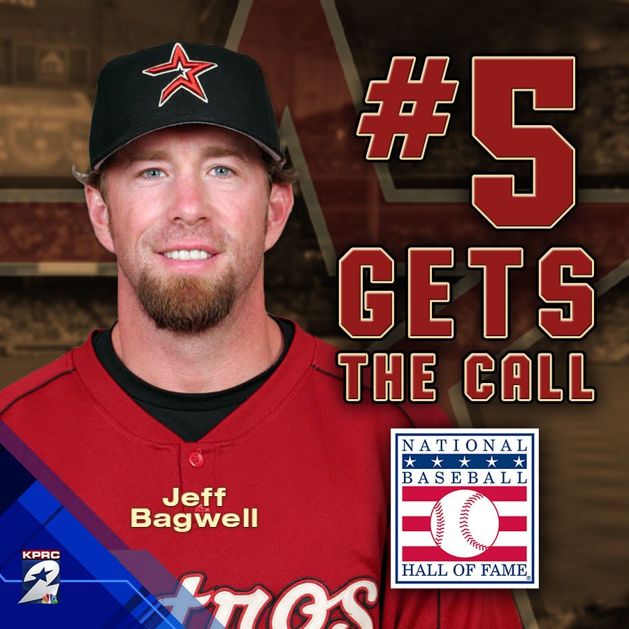 KPRC2's tweet photo. Congrats, Jeff Bagwell! The 2nd Astros player to get the call to Cooperstown! https://t.co/i1SaxEdyIS #kprc2 https://t.co/05ei6yuYHY