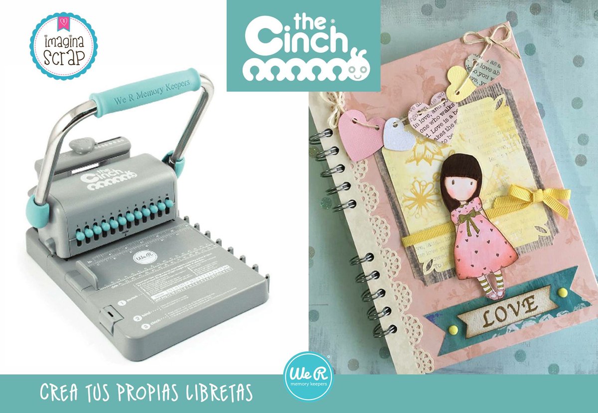 Imagina_Scrap's tweet photo. Crea increíbles libretas con The Cinch! herramienta que no puede faltar para tus proyectos de Scrapbook, escolares o de oficina  #scrapbook https://t.co/dCOi0uhJpi