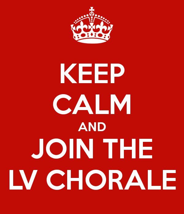 lvchorale's tweet photo. No need to panic - we have a seat reserved for you on Tues. Jan. 24th @ 7pm! No audition necessary. https://t.co/TpcDeGOdT1