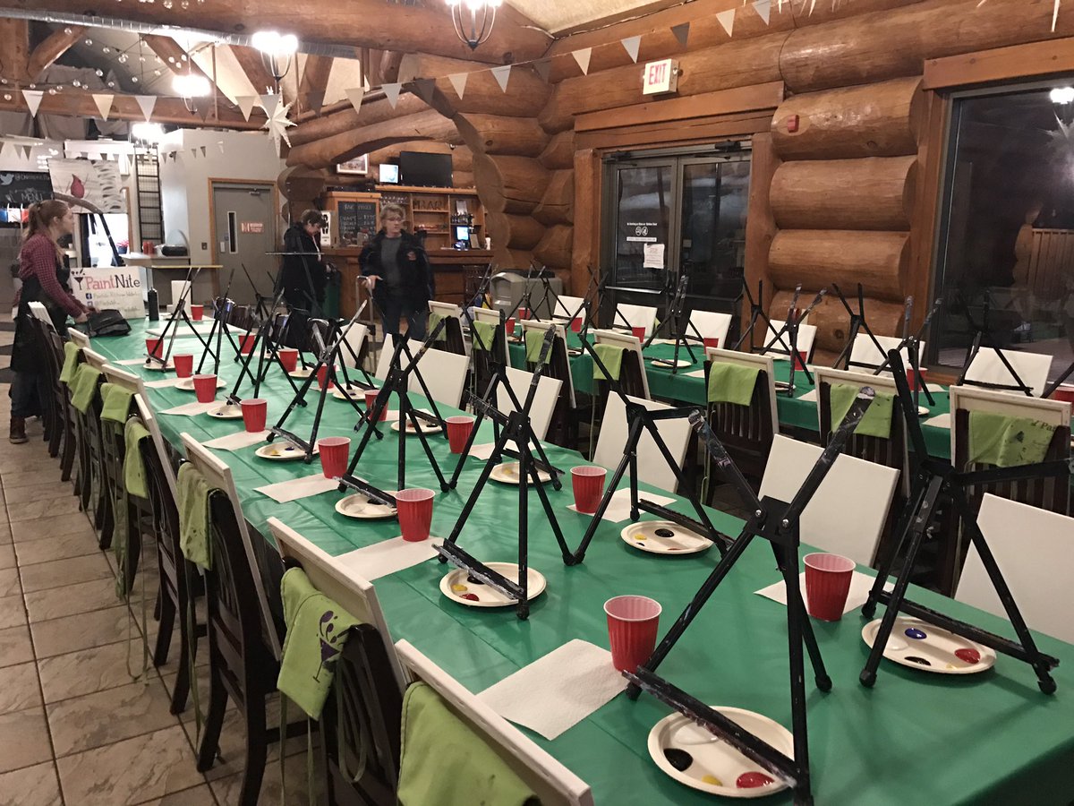 PaintNiteKW's tweet photo. Ready to get painting during our first event at @ChicopeePark ! #PaintNiteKW #DrinkCreatively #TubeAndPaint https://t.co/vn14hoSaGZ