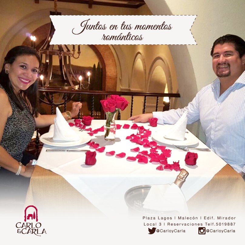 CarloyCarla's tweet photo. ♥Déjanos ser cómplices de tus mejores momentos junto a esa persona especial. ♥ Llámanos al (04) 501-9887. https://t.co/pPtmmg5sOl