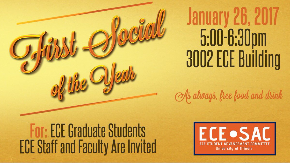 ece_sac's tweet photo. Thought we were going to let you start the semester without our popular graduate student social to help get things rolling? Think again. https://t.co/sPoD3NDexU