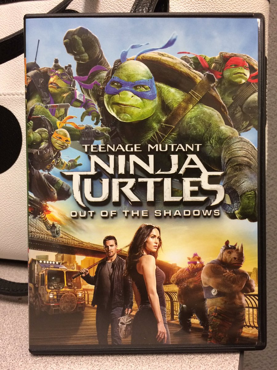 KelsDavidson18's tweet photo. When you get to work and find a TMNT: OOTS dvd in a Thank You basket and you take it because free @StephenAmell stuff duh https://t.co/6k1MZs4vZ4