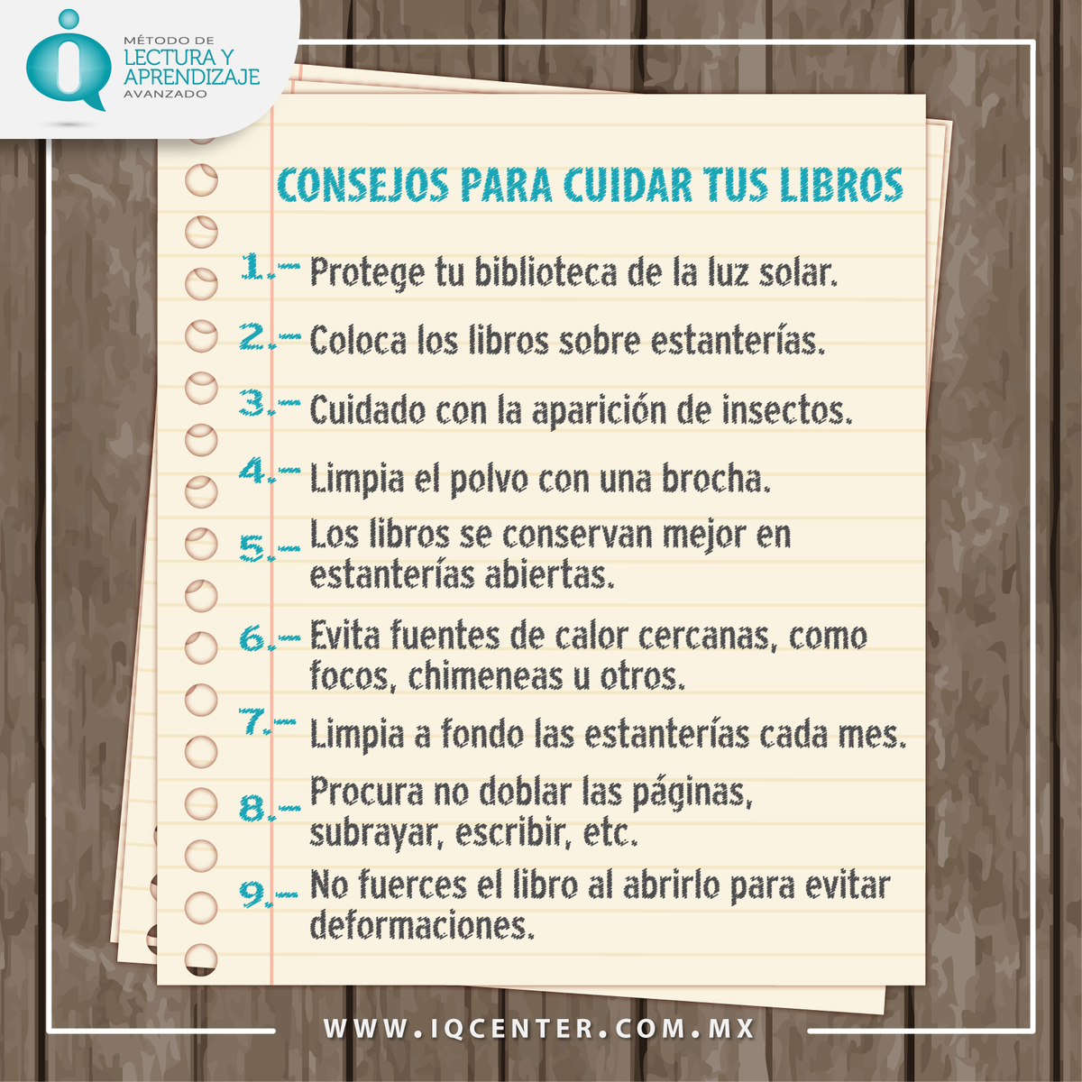 iq_center's tweet photo. Pon en práctica estos consejos y conserva tus libros como nuevos. #ConsejosIQ https://t.co/wkmB5HWt37