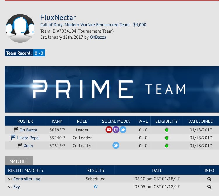 oh_bazza's tweet photo. #umg #prime #tournament #round1win sucks we had to knock out our friend @oVaped_ in first round :( they put up a hell of a fight https://t.co/Vgu91203dM