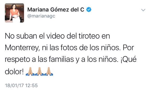AntiTelevisaMx's tweet image. ¡Hipocrita! se duele @marianagc por el tiroteo en Monterrey ¿Y por ABC cuándo sentira(su hermana dueña de ABC)dolor?