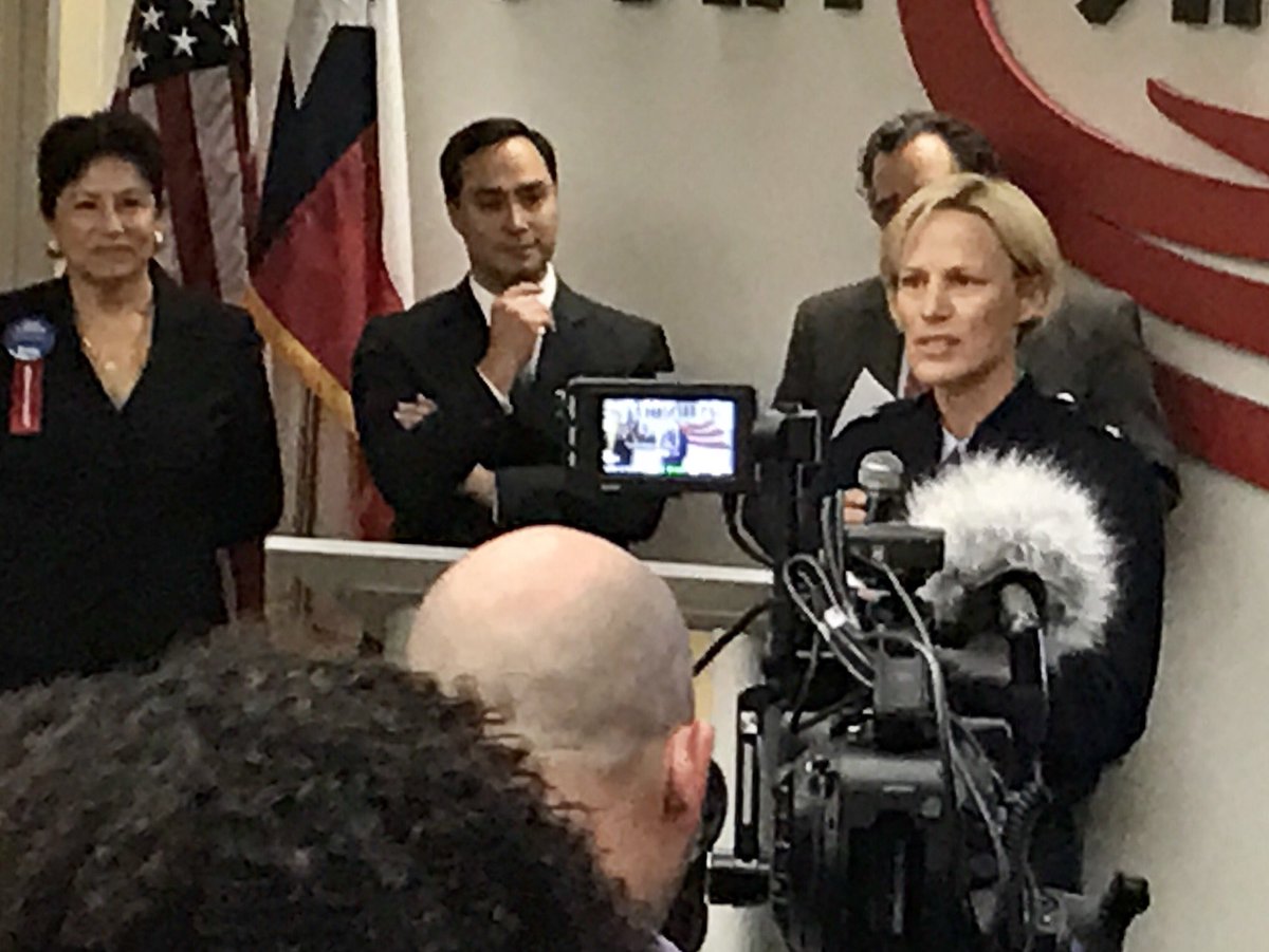 davidmarquez's tweet photo. Brigadier General Heather Pringle at the kickoff event for #KellyAFB 100 year anniversary.#IAMKELLYAFB https://t.co/lyov0wcSJB