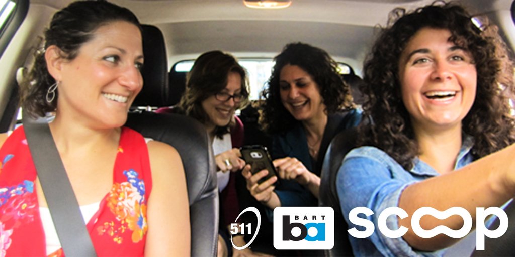 MTCBATA's tweet photo. Get guaranteed parking until 10am at Dublin/Pleasanton BART when you carpool with fun carpool app, @takescoop! https://t.co/clbTeUwTFo https://t.co/W0OtVW1Hni