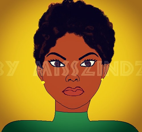MissZindzi's tweet photo. Her name is Charmaine. She looks kinda mean, but I'm sure she's a nice person. #MicrosoftPaintArt https://t.co/Ob0zRjVKh2