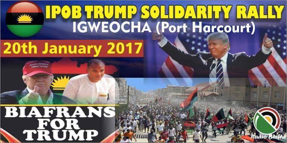 cliffiroanya's tweet photo. @IvankaTrump #Biafrans in Nigeria rally in support of President Trump. #Biafra for Trump &amp; Trump for #Biafra. Join us. https://t.co/1jGR2gBt3W