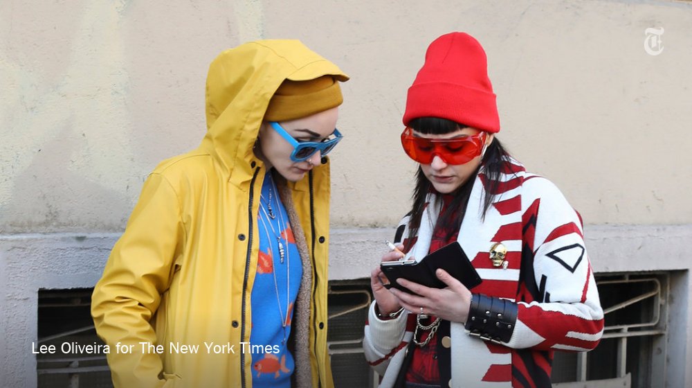 NYTFashion's tweet image. Street style from Milan men's fashion week nyti.ms/2jMtAYK