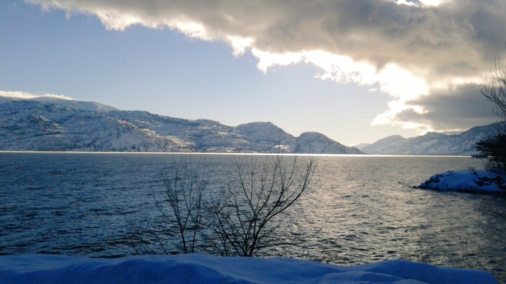 Where else? The Okanagan!  View in January to Okanagan Mtn Park from near Princeton Ave &amp; hwy97 in S. Peachland.